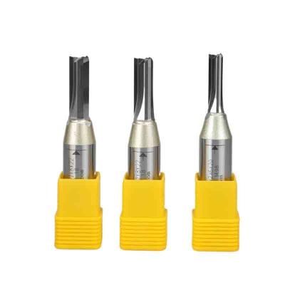 China Milling Machine Wood Working Carving Machine Trimming Chip Breaking Cutter CNC Engraving Folder Three Edge Bits Straight Flute Milling Cutter for sale