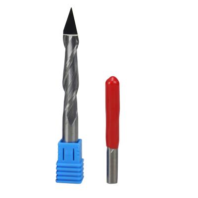 China Tungsten Cobalt Alloy Woodworking Engraving Combined Milling Cutter Spiral V-Shaped Two-edged Cutter for sale