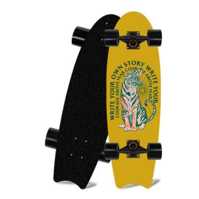 China Big Skateboard Adult Single Tail Fish Street Brush String Fish Board For Boy And Girl Travel Board Land Surfboard Complete for sale