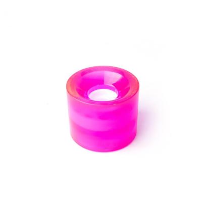 China Adult Wheels Skateboard China Pink 62mm PU Logo Pro Wheel Longoard Custom Skateboard Wheels Double Rocker for sale