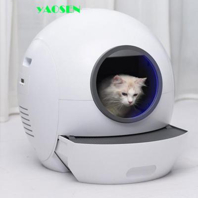 China Wholesale Sustainable High Quality Cat Litter Box Automatic Cat Litter Box Luxury Smart Trash Can for sale