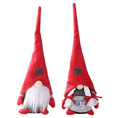 China Nice Fabric Christmas Decoration Supplies Gnome Doll Creative Faceless Antler Dwarf Ornaments Dwarf Ornament Event Party Supplies for sale