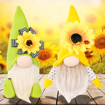 China Fashional Summer Faceless Doll Sunflower Bee Elf Elf Dwarf Autumn Dwarf Doll Ornaments Gnomes 2022 Summer for sale