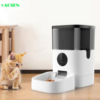 China Cat Food Dispenser Station Bowl Dog Driver Smart Durable Automatic Finger Pressure Automatic Timer Dish Feeding for sale