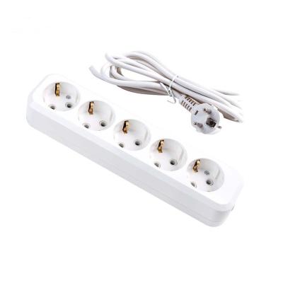 China 2round Single Eu Plug 5 Gang Europe Power Strips 2/3/4/5/6 OUTLETS Expand for sale