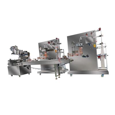 China Textile Factory Direct Servo Full Automatic Motion Control Saling Cloths Wet Packaging Machine for sale