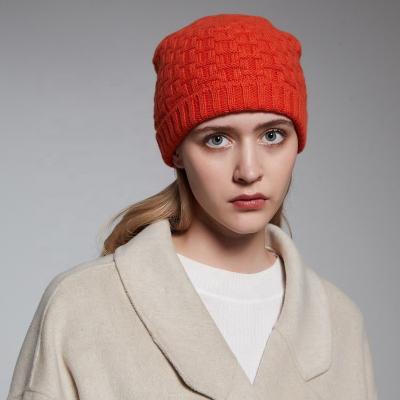 China Fashion\comfortable\durable Men's and women's solid color knit hat autumn winter ski thickened warm pure wool jacquard hat for sale