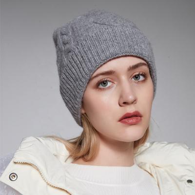 China COMMON 100% wool winter hats for men and women ribbed cashmere  Cold weather warm ski hat outdoor travel Beanie hats for sale