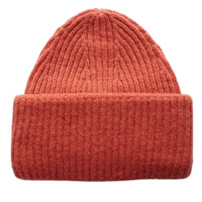 China Fashion\comfortable\durable Men's and women's smiley hats Autumn and winter warm thick wool knit hat alpaca three fold hat for sale