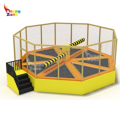 China With Net Customized ASTM Standard Trampoline Park Jump Protectors Electric Hexagonal Obstacles Cheap For Sales for sale