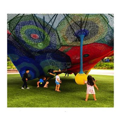 China China Rainbow Cheap Colorful Nylon Playground Rope Handmade Nylon Rope Crocheted Net Kids Indoor Playground for sale