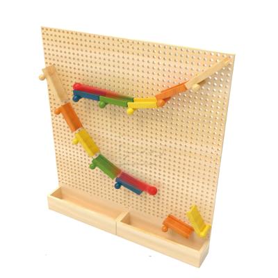 China Educational Toys Wholesale Educational Wall Mounted Rod Toys Wall Activity Busy Board Games Wooden Learning Interactive Wall Game for sale