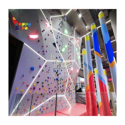 China Climb By Climbing Holds And With Safety Toughness Customized Interactive LED Rock Climbing Wall For IndoorTrampoline Park And Indoor Adventure Park for sale