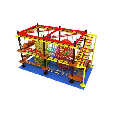 China Rope Obstacle Courses Set By Hardness China Factory Small Area Custom Rope Obstacle Training Courses For Kids Adventure Park for sale