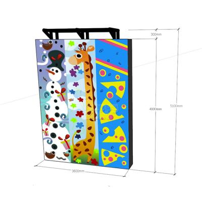 China Rise By Climbing Holds And With Safety Hardness China Good Quality Cheap Size Custom Kids Climbing Wall Cartoon Climbing For Kids Training Fitness Center for sale