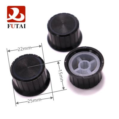 China Large Guitar Parts Knob Potentiometer High Quality Black Plastic Translucent Cap Push Knob With Knob-A DIY Accessories Electronics for sale