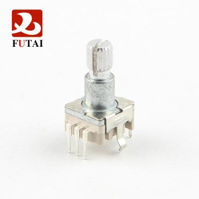 China Car Futai EC11 Case Series 11mm Height Thick Type Car Vertical Metal Incremental Shaft Rotary Encoder With Bushing for sale