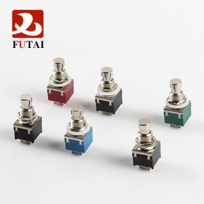 China Copper Plated 3H PDT Foot Step Control ON/OFF Silver 9 Pin Stomp Pedal Switch Witch for sale