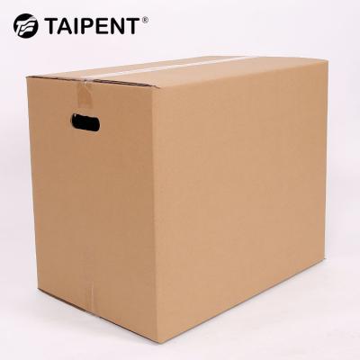 China Recycled Materials Double Walled 5 Layer Cardboard Mobile Storage House Packing Boxes With Carry Handles for sale