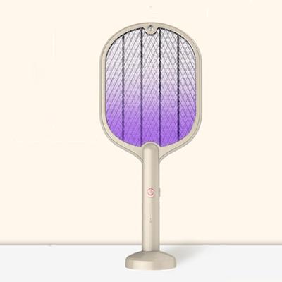 China Viable Mosquito Swatter Light Lamp USB Rechargeable Electric Mosquito Killer Net Racket for sale