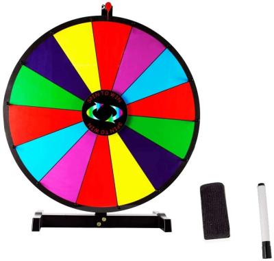 China Pandraw Prize Table Spin Wheel Win Fortune Spin Game 14 Slots Color Dry Clean Easy Erase Game Spinner Wheel 08NW4CSLX for sale