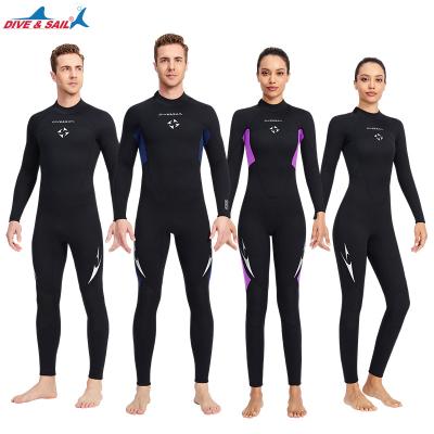 China Hot OEM Surfing Swimming Dive Wetsuit 3mm Windproof Adult Elastic Wetsuits Neoprene Diving Suit Men Women Antibacterial Full Zipper Back Body for sale