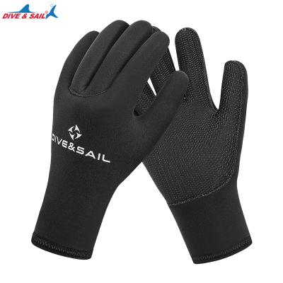 China Neoprene Factory Stretch 5mm Non-slip Water Sports Equipment Full CR Neoprene Super Gloves Keep Warm Scuba Spearfishing Diving Gloves for sale