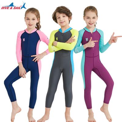 China Full Body Kids Baby Waist Guard Breathable Rashguards For Boys Girls Quick Dry One Piece Swimsuit Plus Dive Swimwear Uv Beach Surfing for sale