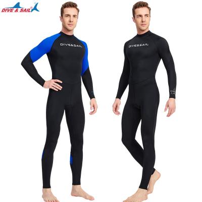 China Quick Dry DIVE and SAIL New Surfing Wetsuit Mens Rashguard Long Sleeve Hombres Rash Guard Diving Jumpsuit Adult One Piece Swimwear for sale