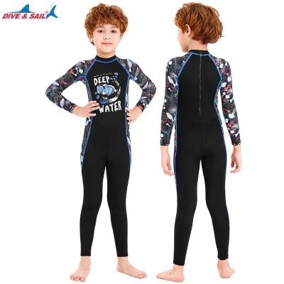 China Full Child Sea Water Child Care Swimwear Quick Dry Rash Baby Kids Long Sleeve Back Zipper Suit Diving Wetsuit Surfing Girls for sale