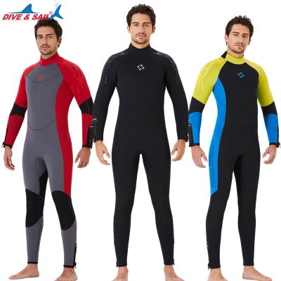 China Factory Supply 5mm SCR Neopreno Surfing Freediving Wetsuit Dive Sail Clothes Back Zipper Longsleeve Swimsuit Antibacterial Men Women for sale