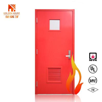 China Modern UL Listed Fire Door Steel Metal Fireproof Door 1.5hr for sale