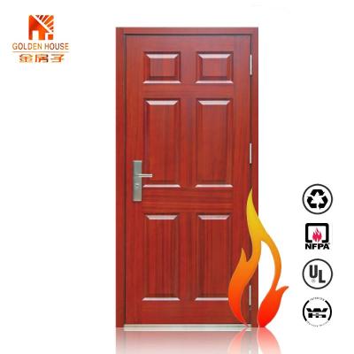 China Modern Drywall Fire Resistant Steel Door With Wood Veneer for sale