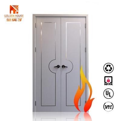 China Modern Design Modern Interior Veneer Orchard Wood Line Solid Wood Door For Hotel for sale