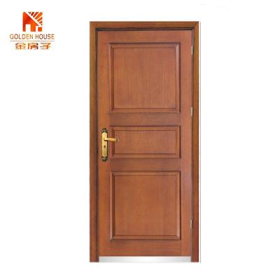 China Contemporary Traditional Single Oak Solid Wood Internal Unfinished Fire Rated 3 Panel Plywood Door for sale