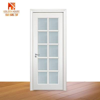 China Modern Wholesale Wooden Glass Doors Flush Wooden Glass Door for sale