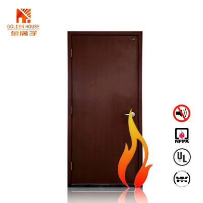 China Fire Protection Wood Fire Rated 38 DB Acoustic Door Soundproof Fire Doors For Apartment for sale