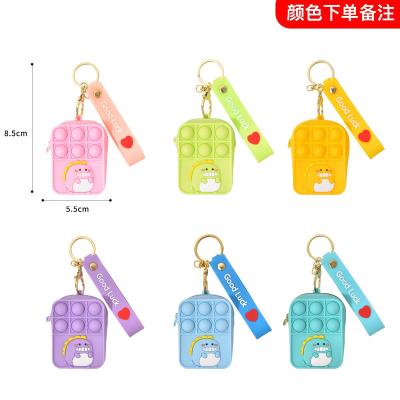 China Hip Hop Bag Rainbow Coin Purse Press Bubble To Unzip To Exhale Toy Rodent Pioneer One-shoulder Messenger Bag for sale