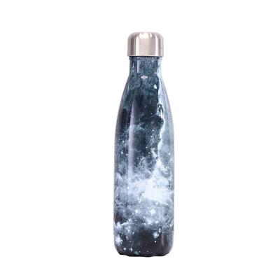 China Sustainable 304 Stainless Steel Vacuum Flask , Outdoor Sports Rolling Cola Bottle Water Marble Cup for sale