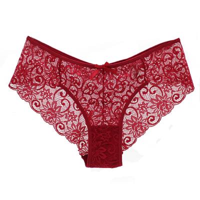 China Competitive Price Antibacterial High Waist Lace Up Sexy Transparent Comfortable Girls Briefs Women Panties for sale