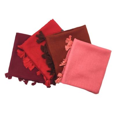 China The new factory direct viscous royal quality ladies multicolor fringed scarf can be covered shawl for sale