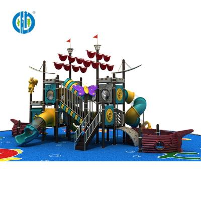 China Anti-UV Custom Pirate Ship Series Kids Large Outdoor Playground Slide Entertainment Devices for sale