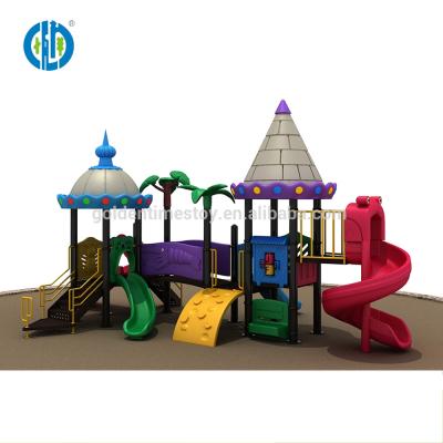 China Anti-UV High Quality Plastic Outdoor Children's Playhouse Playground Slide Classic Series Castle Series for sale