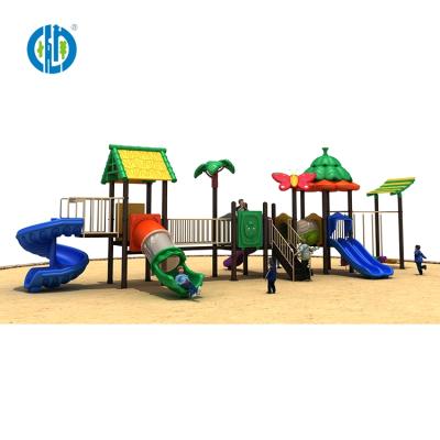 China Anti-UV Custom Plastic Kids Kindergarten Slide Outdoor Playground for sale