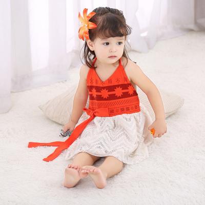 China 2022 Baby Kids Pleated Floral Suspender Dress Washable Ruffle Cotton Braces for sale