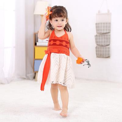 China Cute New Summer Kids Braces Skirt Washable Mesh Striped Straps Girls Princess Dresses for sale