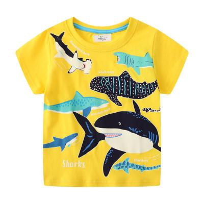 China 2022 New Arrival Breathable Short Sleeve Cotton Boy Toddler Baby Boy Pattern Printed Summer Kids Luminous T-shirts for sale