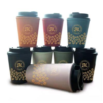 China MOQ 500pcs fashion and leisure high quality food grade pp wall double travel sports leisure coffee cup gift box for sale