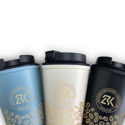 China MOQ 500pcs fashion and leisure high quality food grade pp wall double travel sports leisure coffee cup gift box for sale