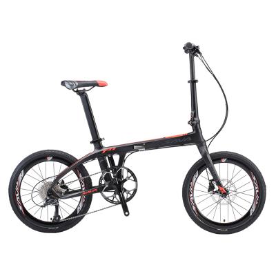 China Street SAVA Carbon Fiber Folding Bike 20 Speed ​​3000 Inch 9 Speed ​​Ultralight Derailleur Mini Compact City Tour Bike High Quality for sale